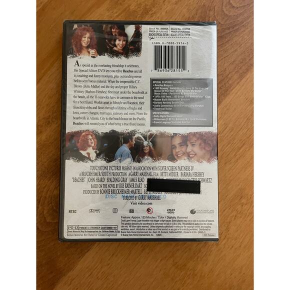 BEACHES ~ New Sealed DVD Special Edition Bette Midler - Picture 2 of 2